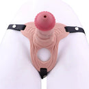 5.7in Silicone Horse Penis Cock Cage Strap on Chastity Dildo With Lock