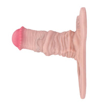5.7in Silicone Horse Penis Cock Cage Strap on Chastity Dildo With Lock