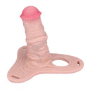 5.7in Silicone Horse Penis Cock Cage Strap on Chastity Dildo With Lock