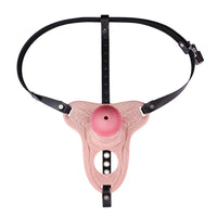 5.7in Silicone Horse Penis Cock Cage Strap on Chastity Dildo With Lock