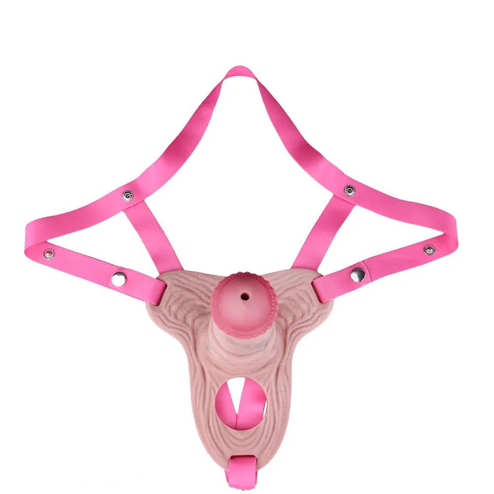 5.7in Silicone Horse Penis Cock Cage Strap on Chastity Dildo With Lock