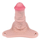 5.7in Silicone Horse Penis Cock Cage Strap on Chastity Dildo With Lock