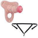5.7in Silicone Horse Penis Cock Cage Strap on Chastity Dildo With Lock
