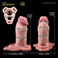 5.7in Strap on Penis Extender Cock Sleeve Dildo Passion Cervix Stimulator