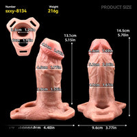 5.7in Strap on Penis Extender Cock Sleeve Dildo Passion Cervix Stimulator