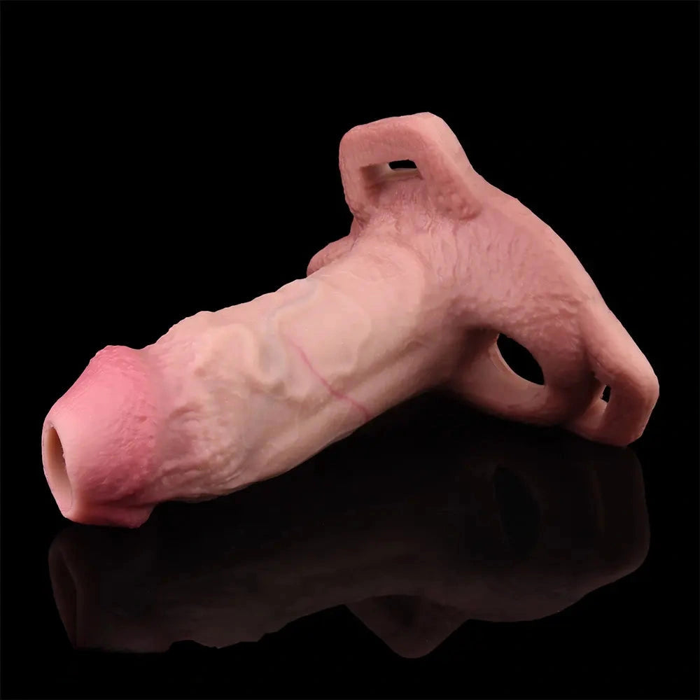 5.7in Strap on Penis Extender Cock Sleeve Dildo Passion Cervix Stimulator