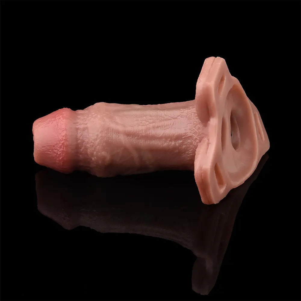 5.7in Strap on Penis Extender Cock Sleeve Dildo Passion Cervix Stimulator