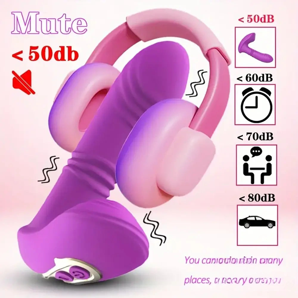 5.7in Vibrating Thrusting Flapping Wearable Dildo G Spot Vibrator