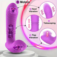 5.7in Vibrating Thrusting Flapping Wearable Dildo G Spot Vibrator