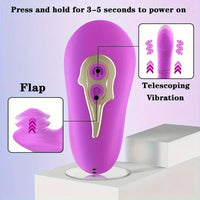 5.7in Vibrating Thrusting Flapping Wearable Dildo G Spot Vibrator