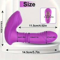 5.7in Vibrating Thrusting Flapping Wearable Dildo G Spot Vibrator