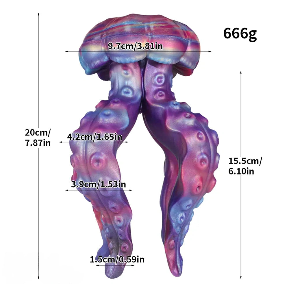 5.82in 7.87in Tentacle Dual Heads Silicone Dildo Anal Expansion Sex Toy