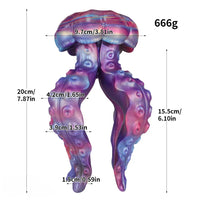 5.82in 7.87in Tentacle Dual Heads Silicone Dildo Anal Expansion Sex Toy