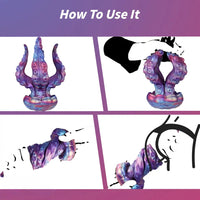 5.82in 7.87in Tentacle Dual Heads Silicone Dildo Anal Expansion Sex Toy