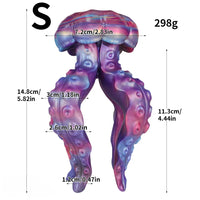 5.82in 7.87in Tentacle Dual Heads Silicone Dildo Anal Expansion Sex Toy