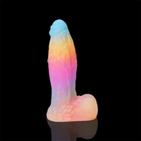 5.82in Liquid Silicone Glow in the Dark Monster Uncut Cock Dildo