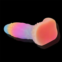 5.82in Liquid Silicone Glow in the Dark Monster Uncut Cock Dildo