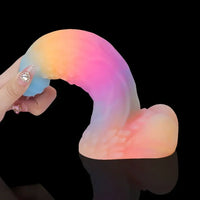 5.82in Liquid Silicone Glow in the Dark Monster Uncut Cock Dildo