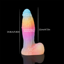 5.82in Liquid Silicone Glow in the Dark Monster Uncut Cock Dildo