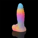 5.82in Liquid Silicone Glow in the Dark Monster Uncut Cock Dildo
