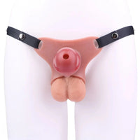 5.82in Real Hollow Strap on Silicone Cock Cage Dildo For Chastity Cock