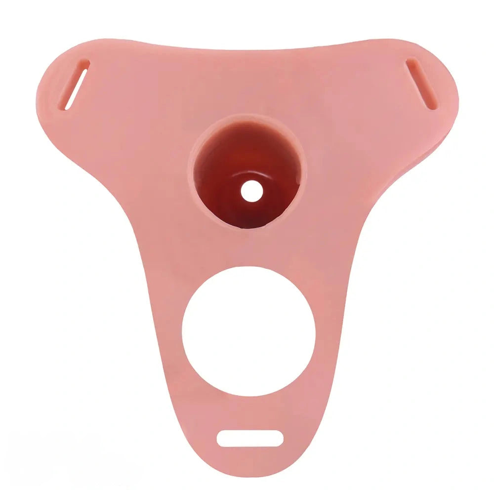 5.82in Real Hollow Strap on Silicone Cock Cage Dildo For Chastity Cock
