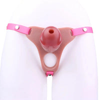 5.82in Real Hollow Strap on Silicone Cock Cage Dildo For Chastity Cock