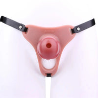 5.82in Real Hollow Strap on Silicone Cock Cage Dildo For Chastity Cock