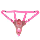 5.82in Real Hollow Strap on Silicone Cock Cage Dildo For Chastity Cock