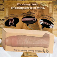5.82in Uncut Real Silicone Soft Cock Sleeve Dildo Realistic Pleasure Device