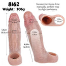5.82in Uncut Real Silicone Soft Cock Sleeve Dildo Realistic Pleasure Device