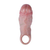 5.82in Uncut Real Silicone Soft Cock Sleeve Dildo Realistic Pleasure Device