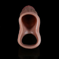 5.82in Uncut Real Silicone Soft Cock Sleeve Dildo Realistic Pleasure Device