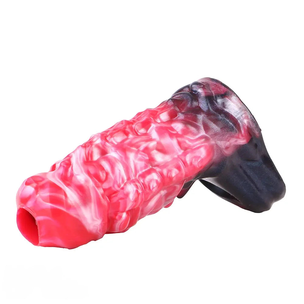 5.82in Weird Floppy Hollow Dildo Built-in keel Vibration Remote Cock Sleeve