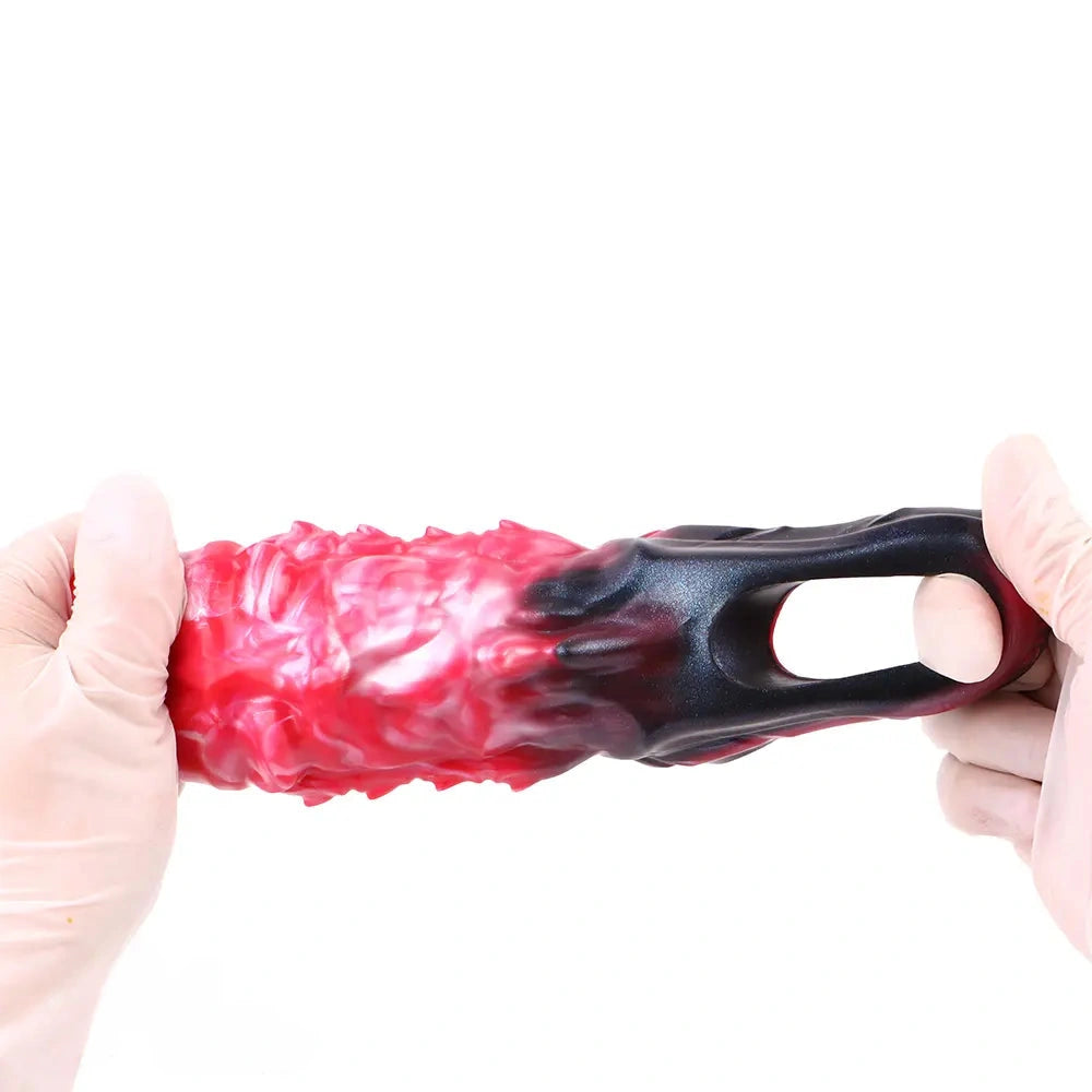 5.82in Weird Floppy Hollow Dildo Built-in keel Vibration Remote Cock Sleeve