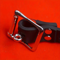 5.83in Double-Ended Silicone Face Dildo Gag with Adjustable Strap BDSM