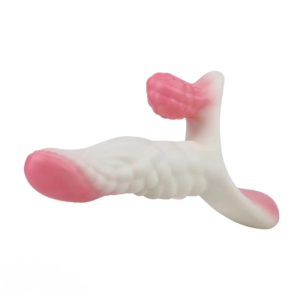 5.83in Dragon Scale Monster Wearable Strap on Vibrating Dildo For Women