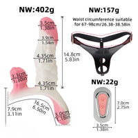 5.83in Dragon Scale Monster Wearable Strap on Vibrating Dildo For Women