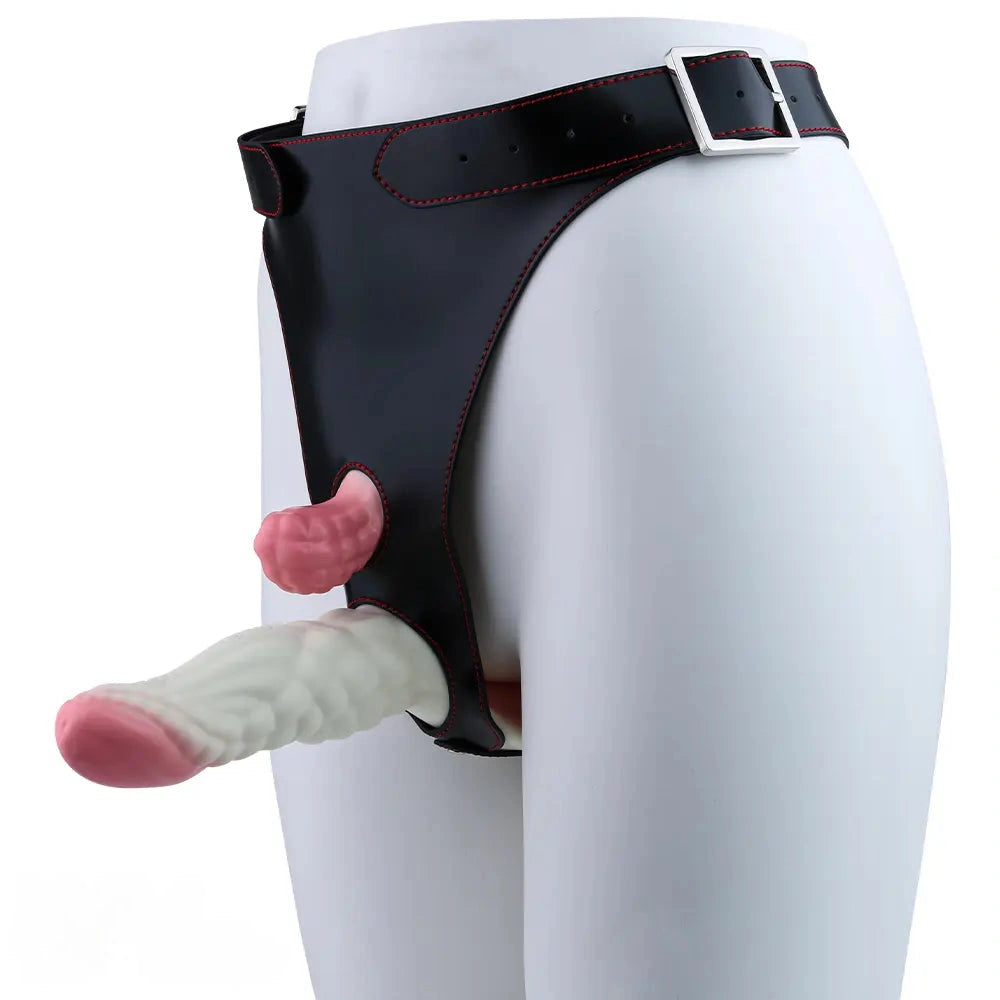5.83in Dragon Scale Monster Wearable Strap on Vibrating Dildo For Women