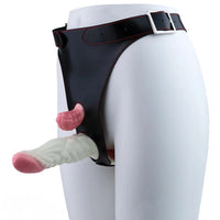 5.83in Dragon Scale Monster Wearable Strap on Vibrating Dildo For Women