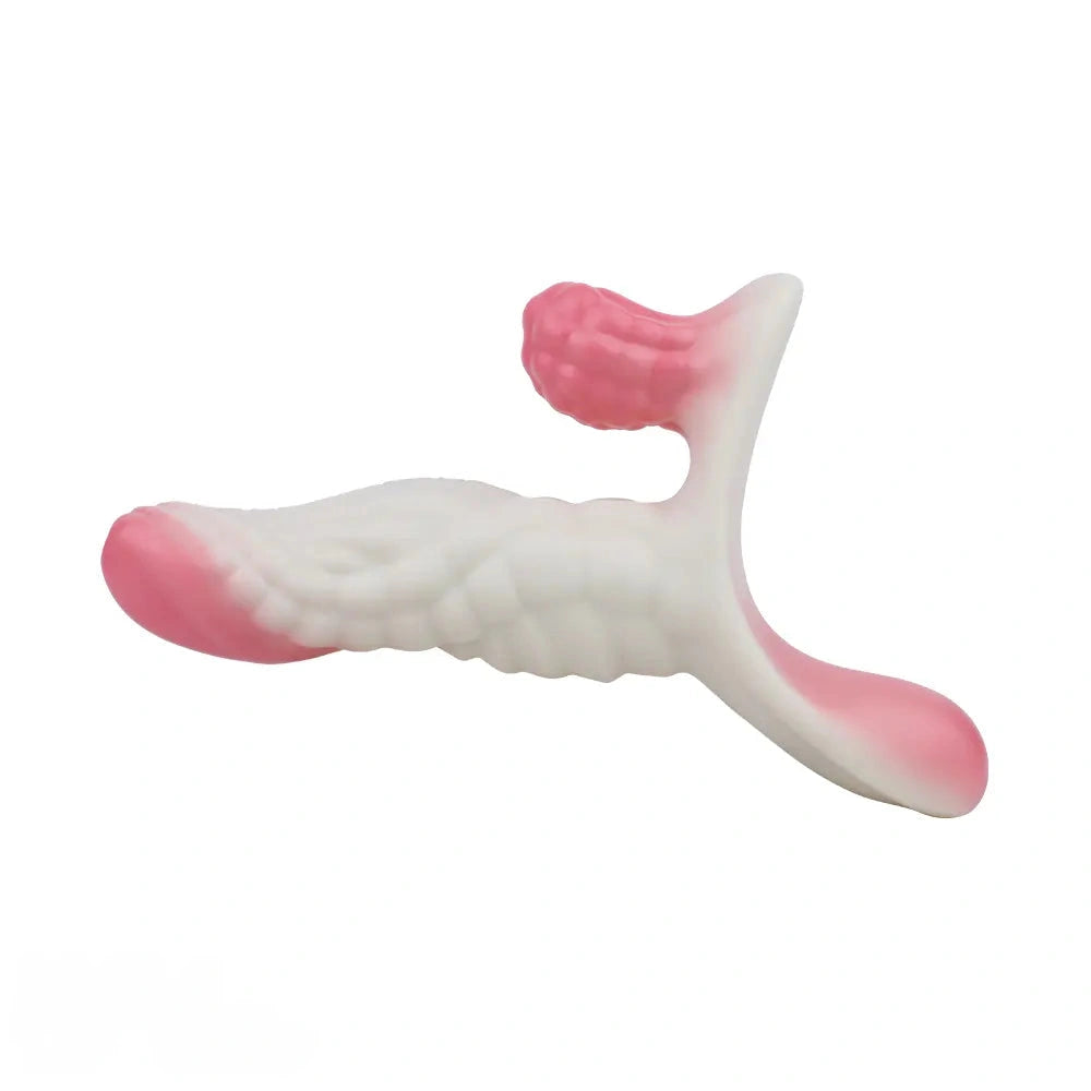 5.83in Dragon Scale Monster Wearable Strap on Vibrating Dildo For Women