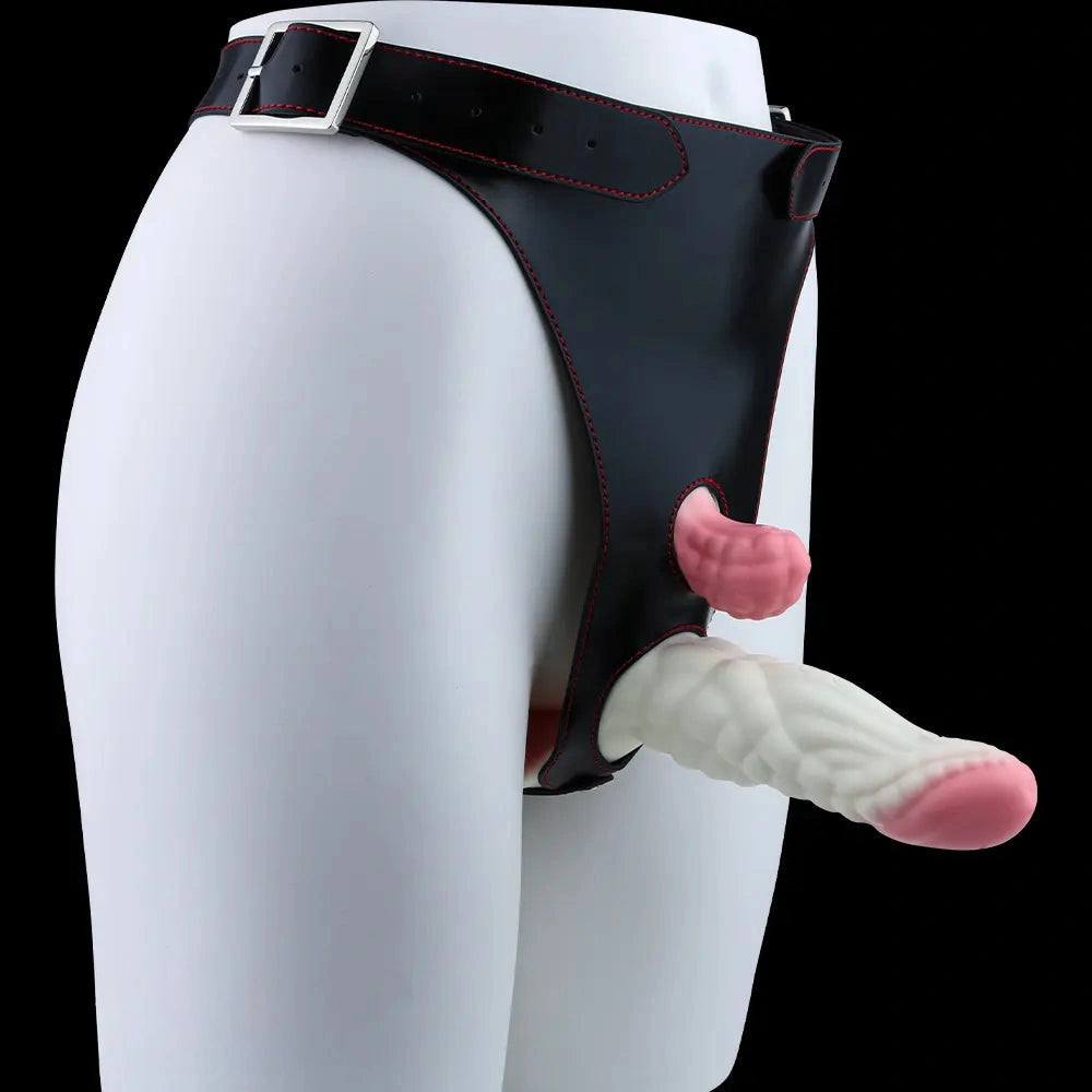 5.83in Dragon Scale Monster Wearable Strap on Vibrating Dildo For Women