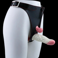 5.83in Dragon Scale Monster Wearable Strap on Vibrating Dildo For Women
