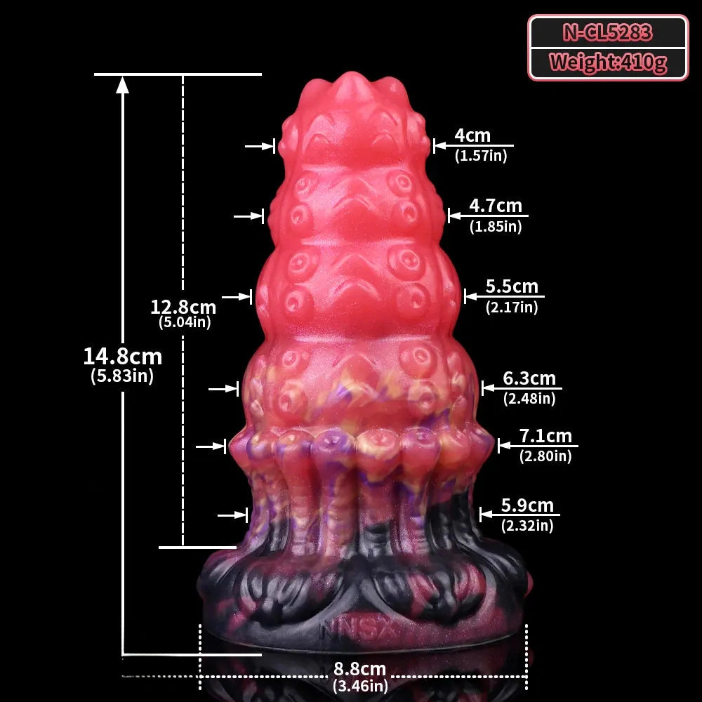 5.83in Fantasy Odd Silicone Soft Cock Dildo Hands-Free Vaginal Stimulator