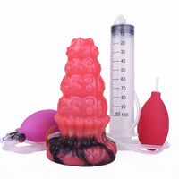 5.83in Fantasy Odd Silicone Soft Inflatable Spraying Water Dildo Anal Plug