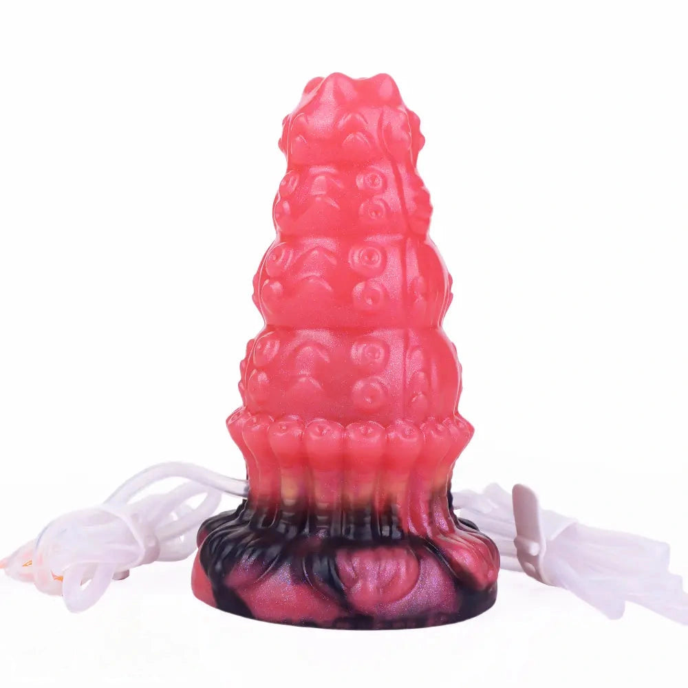 5.83in Fantasy Odd Silicone Soft Inflatable Spraying Water Dildo Anal Plug