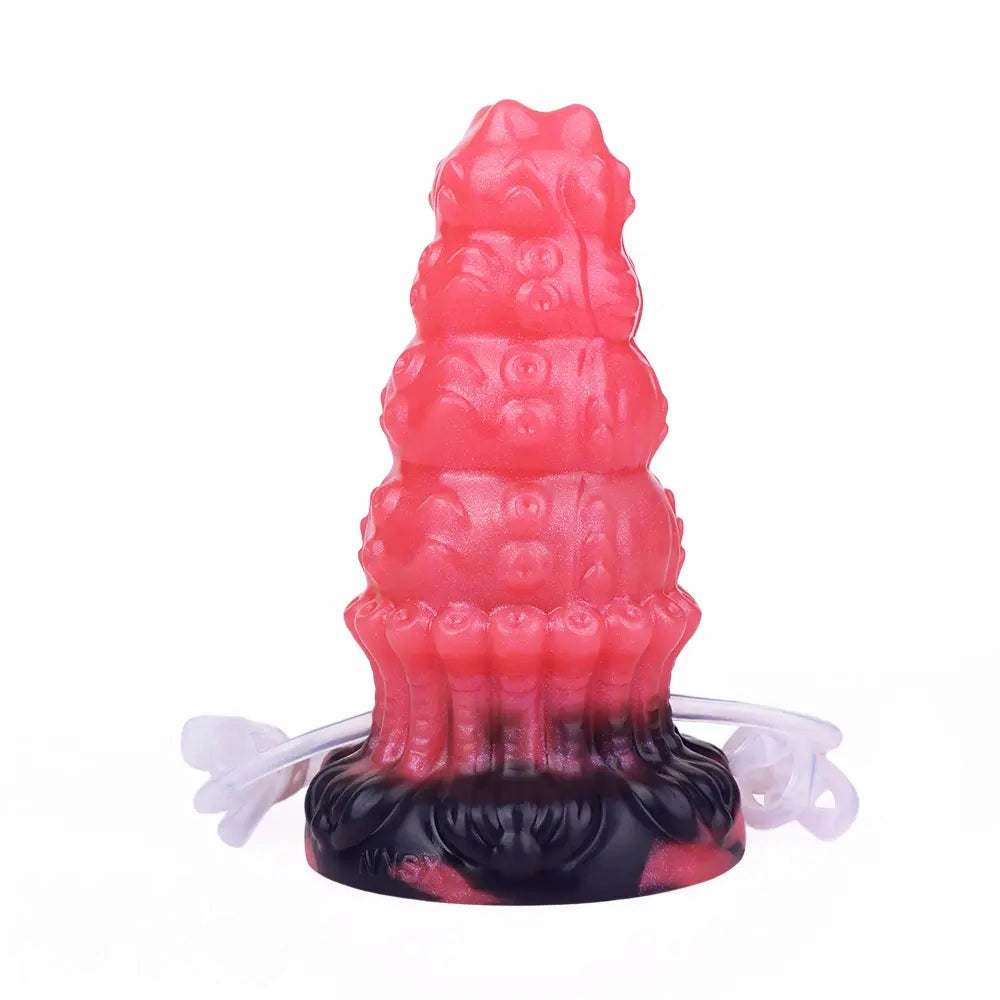 5.83in Fantasy Odd Silicone Soft Inflatable Spraying Water Dildo Anal Plug