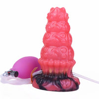 5.83in Fantasy Odd Silicone Soft Inflatable Spraying Water Dildo Anal Plug