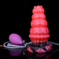 5.83in Fantasy Odd Silicone Soft Inflatable Spraying Water Dildo Anal Plug