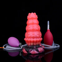 5.83in Fantasy Odd Silicone Soft Inflatable Spraying Water Dildo Anal Plug